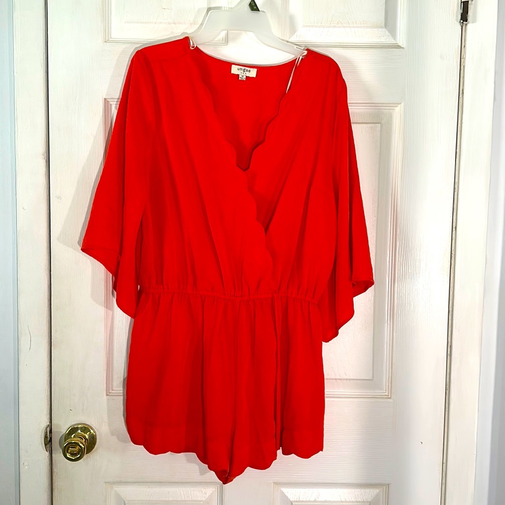 Orange romper shorts